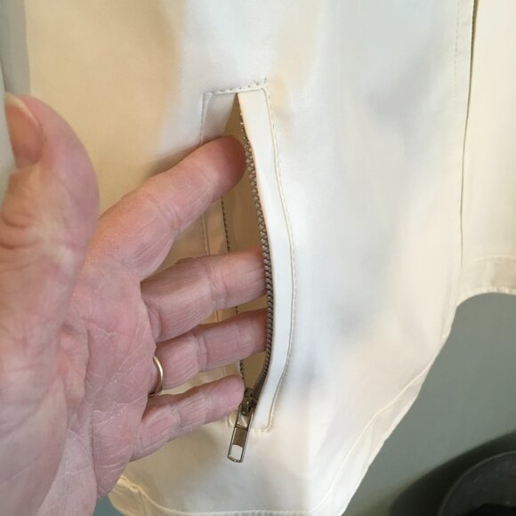 Faux Leather Men's Biker Jacket Off White - Picture 2 of 7